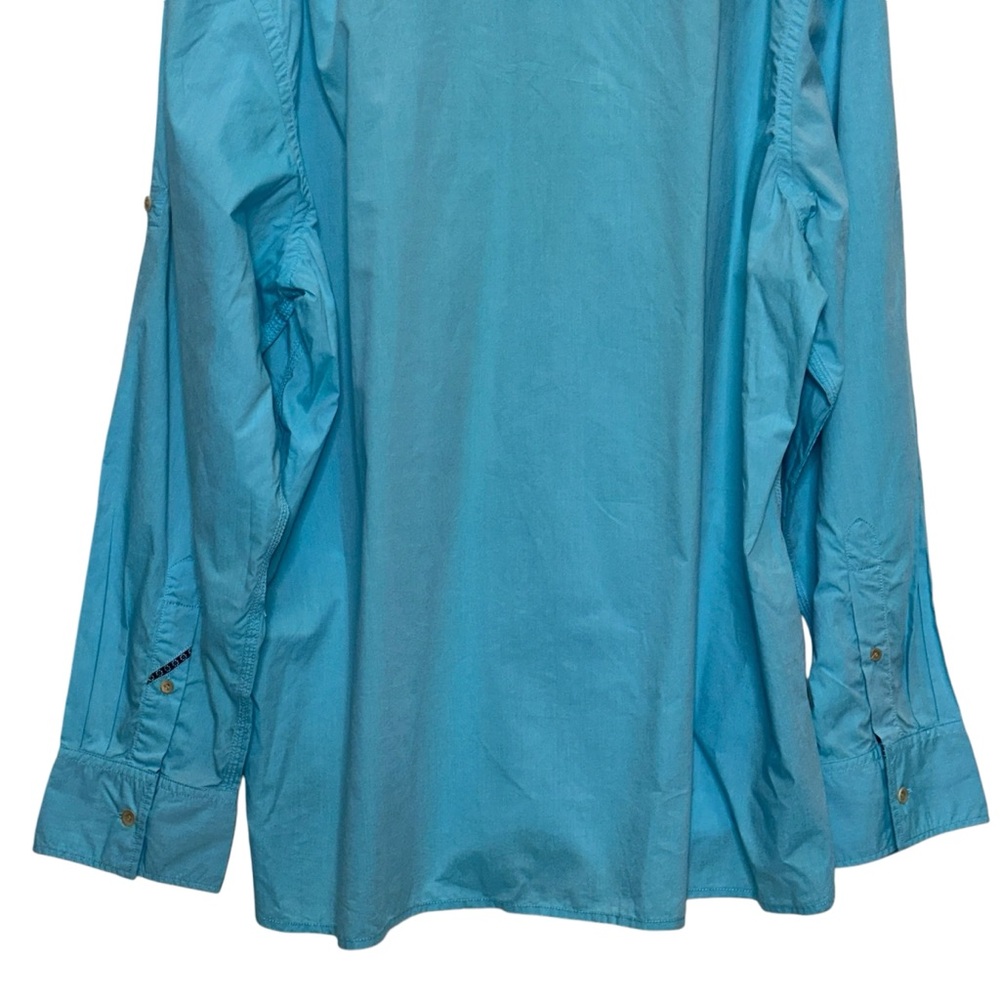 Robert Graham Solid Blue Button Down 100% Cotton … - image 6